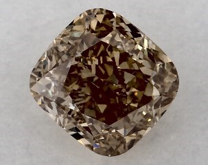 1.01 Carat Fancy Yellowish Brown-SI1 Cushion Modified Cut Diamond